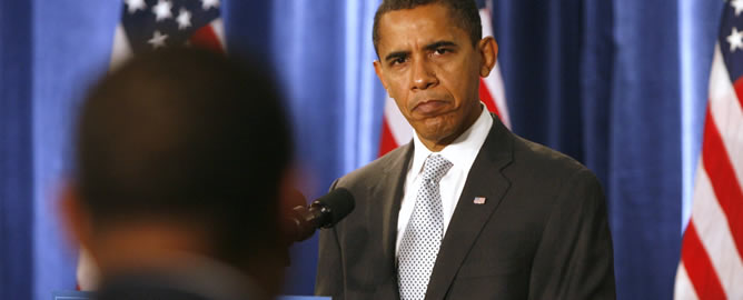 Obama, durante una rueda de prensa Obama, durante una rueda de prensa