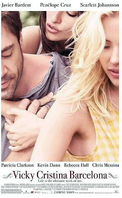 Cartel promocional de la película de Woody Allen "Vicky Cristina Barcelona" Cartel promocional de la película de Woody Allen "Vicky Cristina Barcelona"