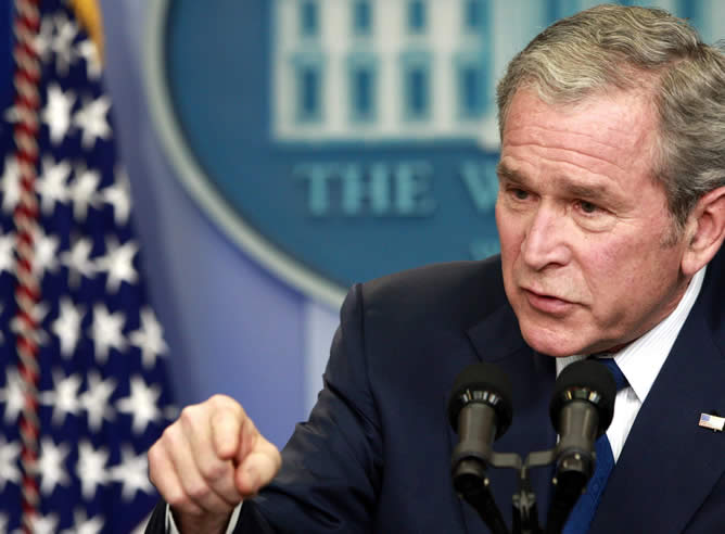 El presidente estadounidense, George Bush, en su última conferencia de prensa en la Casa Blanca El presidente estadounidense, George Bush, en su última conferencia de prensa en la Casa Blanca