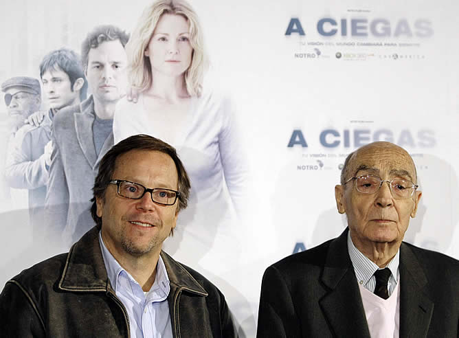 Fernando Meirelles junto Saramago en la presentación de "A ciegas" Fernando Meirelles junto Saramago en la presentación de "A ciegas"