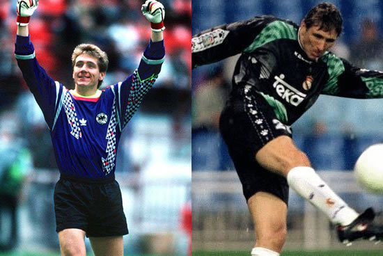 A la izquierda, Illgner en su etapa de jugador del Colonia. A la derecha, el cancerbero alemán defendiendo los colores del Real Madrid A la izquierda, Illgner en su etapa de jugador del Colonia. A la derecha, el cancerbero alemán defendiendo los colores del Real Madrid