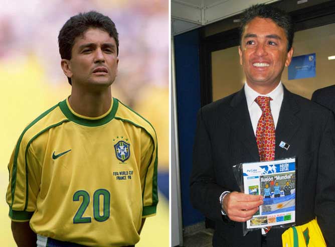 A la izquierda, Bebeto en su época como jugador de la selección brasileña; a la derecha en una imagen más reciente A la izquierda, Bebeto en su época como jugador de la selección brasileña; a la derecha en una imagen más reciente