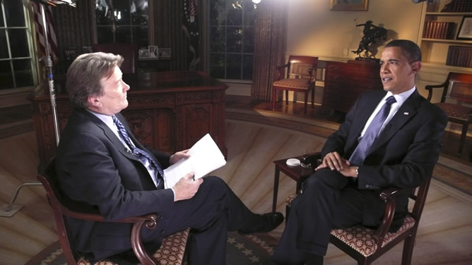 El presidente estadounidense Barack Obama en la Casa Blanca durante una entrevista con el periodista de la CBS Steve Kroft El presidente estadounidense Barack Obama en la Casa Blanca durante una entrevista con el periodista de la CBS Steve Kroft