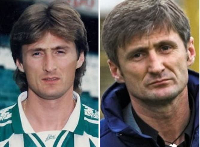 En la imagen de la izquierda Jarni viste los colores del Betis, y en la de la derecha, durante su etapa como entrenador del Hajduk Split En la imagen de la izquierda Jarni viste los colores del Betis, y en la de la derecha, durante su etapa como entrenador del Hajduk Split