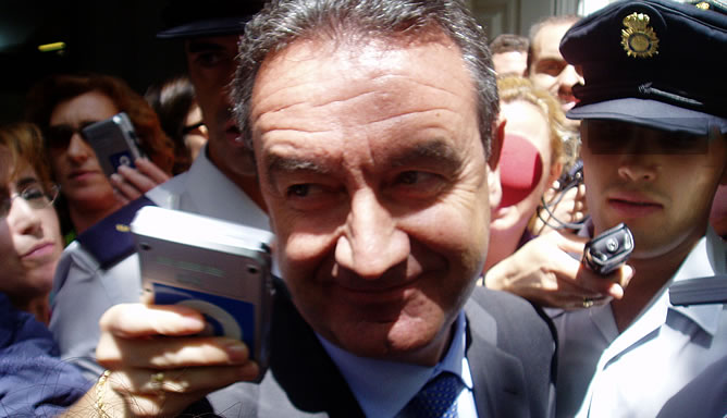 Jesús Merino, tras declarar en el Supremo. Jesús Merino, tras declarar en el Supremo.