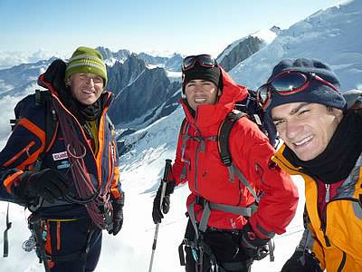 Coma, Barberá y Pedrosa, tras coronar el Mont Blanc Coma, Barberá y Pedrosa, tras coronar el Mont Blanc