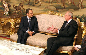 Zapatero con el presidente eslovaco Gasparovic en su visita a España en Octubre de 2007 Zapatero con el presidente eslovaco Gasparovic en su visita a España en Octubre de 2007
