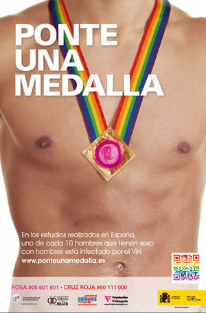El Ministerio de Sanidad ha puesto en marcha una nueva campaña de prevención del VIH/Sida centrada en los hombres que tienen relaciones homosexuales. Uno de cada diez hombres que tiene este tipo de relaciones está infectado de VIH. El 20% de ellos no lo sabe El Ministerio de Sanidad ha puesto en marcha una nueva campaña de prevención del VIH/Sida centrada en los hombres que tienen relaciones homosexuales. Uno de cada diez hombres que tiene este tipo de relaciones está infectado de VIH. El 20% de ellos no lo sabe