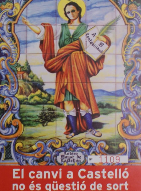 Imagen del boleto de Lotería inspirado en la suerte de Fabra Imagen del boleto de Lotería inspirado en la suerte de Fabra