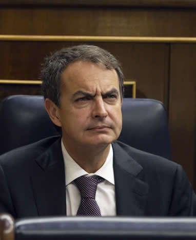 Zapatero, durante una sesión de control al Gobierno en el Congreso Zapatero, durante una sesión de control al Gobierno en el Congreso