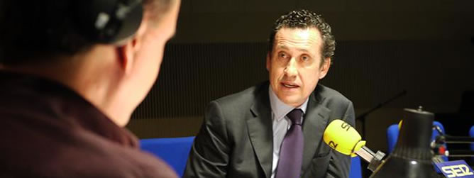 Jorge Valdano, durante una entrevista en 'El Larguero' con José Ramón de la Morena Jorge Valdano, durante una entrevista en 'El Larguero' con José Ramón de la Morena