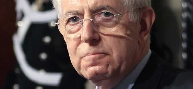 El excomisario europeo Mario Monti, en su comparecencia de prensa El excomisario europeo Mario Monti, en su comparecencia de prensa