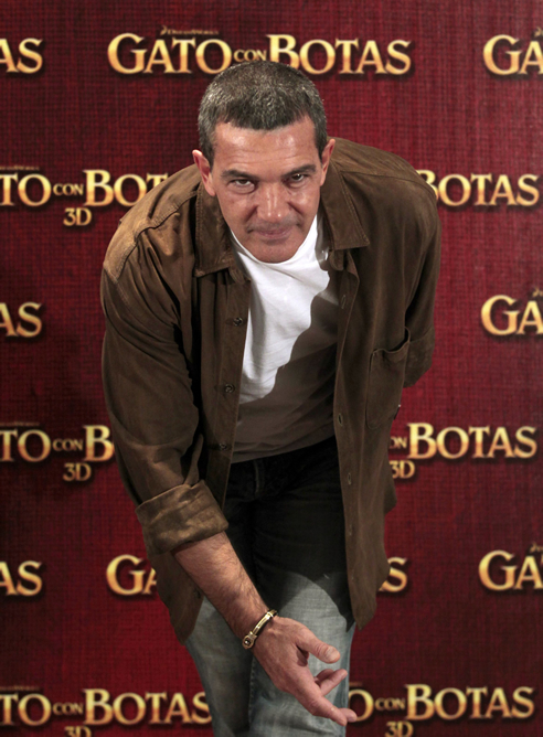 Antonio Banderas, durante la presentación de 'El gato con botas' en México Antonio Banderas, durante la presentación de 'El gato con botas' en México