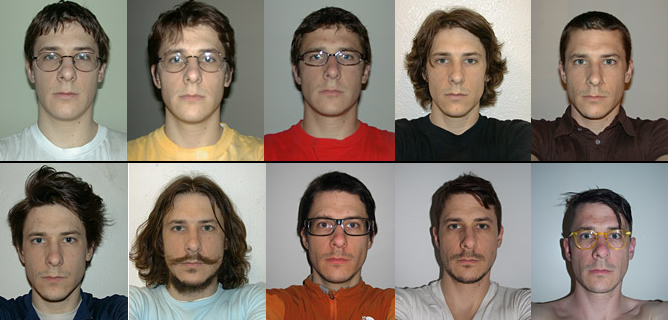 Jonathan Keller lleva catorce años fotografiándose a diario Jonathan Keller lleva catorce años fotografiándose a diario