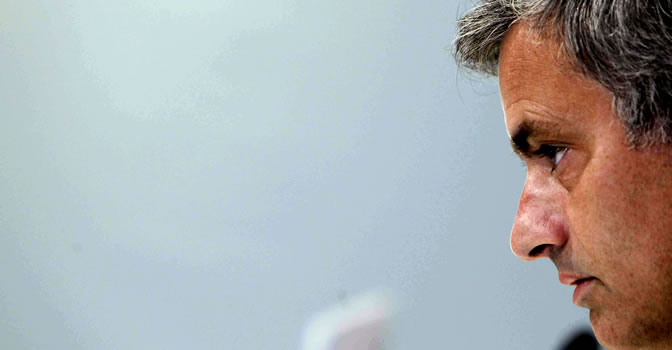 Mourinho, en la sala de prensa de Valdebebas Mourinho, en la sala de prensa de Valdebebas