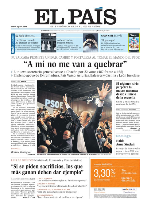 FOTOGALERIA: 'El País': "A mí no me van a quebrar" FOTOGALERIA: 'El País': "A mí no me van a quebrar"