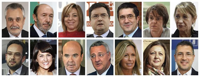 Combo fotográfico de la nueva Ejecutiva Federal del PSOE Combo fotográfico de la nueva Ejecutiva Federal del PSOE