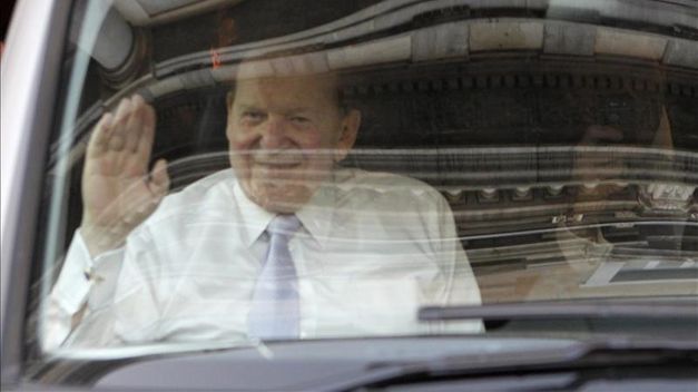 Sheldon Adelson, magnate de los casinos, durante su visita a Barcelona Sheldon Adelson, magnate de los casinos, durante su visita a Barcelona