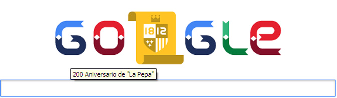 El doodle de este lunes 19 de marzo se consagra al 200 aniversario de la primera constitución española. Sus letras se transforman en banderas y la segunda 0 en un escudo en el que se lee 1812 El doodle de este lunes 19 de marzo se consagra al 200 aniversario de la primera constitución española. Sus letras se transforman en banderas y la segunda 0 en un escudo en el que se lee 1812