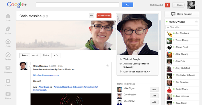 Así se verá el nuevo perfil de los usuarios de Google+ Así se verá el nuevo perfil de los usuarios de Google+