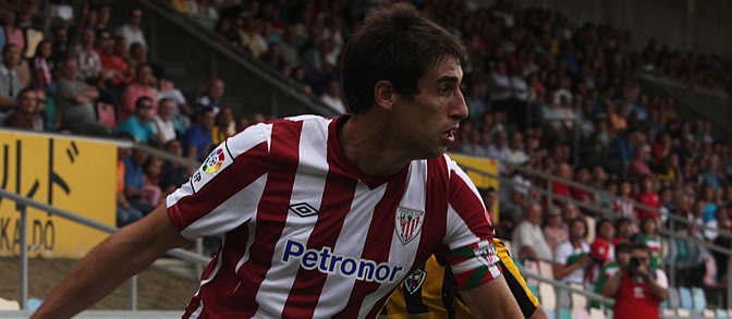 Javi Martínez, durante el último partido amistoso que disputó con el Athletic Javi Martínez, durante el último partido amistoso que disputó con el Athletic