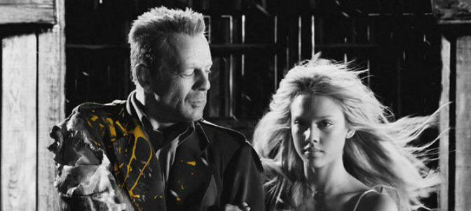 Bruce Willis y Jessica Alba en la adaptación al cine de Sin City Bruce Willis y Jessica Alba en la adaptación al cine de Sin City