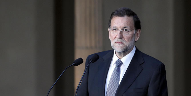 Rajoy, durante su intervención en la clausura de un acto electoral de los populares vascos en el Museo de San Telmo Rajoy, durante su intervención en la clausura de un acto electoral de los populares vascos en el Museo de San Telmo
