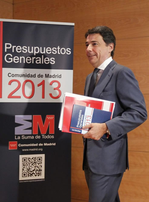 El presidente de la Comunidad de Madrid, Ignacio González, durante la presentación del proyecto de presupuestos regionales para 2013 El presidente de la Comunidad de Madrid, Ignacio González, durante la presentación del proyecto de presupuestos regionales para 2013