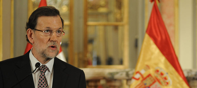 El presidente del Ejecutivo español, Mariano Rajoy, durante su comparecencia en Lima (Perú) El presidente del Ejecutivo español, Mariano Rajoy, durante su comparecencia en Lima (Perú)