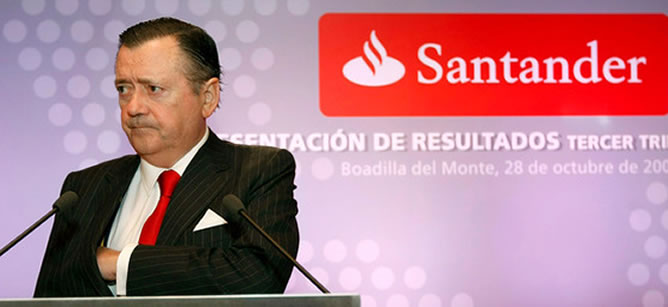 El entonces consejero delegado del Banco Santander, Alfredo Sáenz, en una imagen de archivo El entonces consejero delegado del Banco Santander, Alfredo Sáenz, en una imagen de archivo