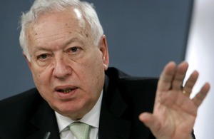 El ministro de Asuntos Exteriores, José Manuel García-Margallo, en la rueda de prensa tras la reunión del Consejo de Ministros que ha dado luz verde al anteproyecto de ley de Acción Exterior El ministro de Asuntos Exteriores, José Manuel García-Margallo, en la rueda de prensa tras la reunión del Consejo de Ministros que ha dado luz verde al anteproyecto de ley de Acción Exterior