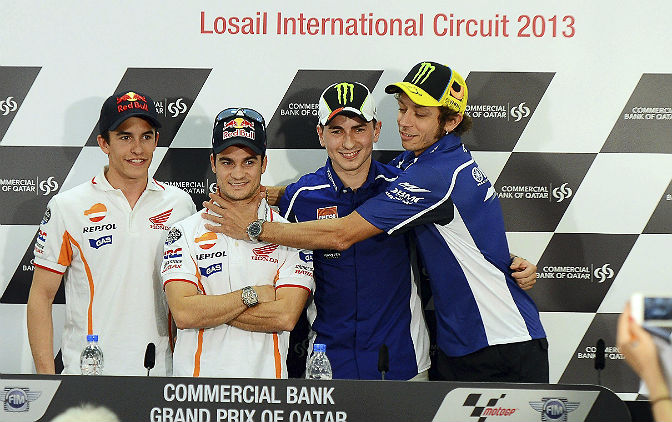 Marc Márquez, Dani Pedrosa, Jorge Lorenzo y Rossi Marc Márquez, Dani Pedrosa, Jorge Lorenzo y Rossi