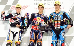 Luis Salom, Maverick Viñales y Alex Rins, los tres primeros en Catar Luis Salom, Maverick Viñales y Alex Rins, los tres primeros en Catar