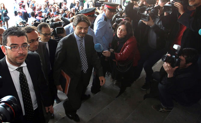 Oriol Pujol, a su llegada al Tribunal Superior de Justicia de Cataluña Oriol Pujol, a su llegada al Tribunal Superior de Justicia de Cataluña