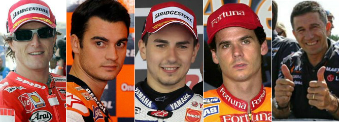 Sete, Pedrosa, Lorenzo, Crivillé y Aspar, cinco pilotos que dejaron su huella en el trazado de Jerez Sete, Pedrosa, Lorenzo, Crivillé y Aspar, cinco pilotos que dejaron su huella en el trazado de Jerez