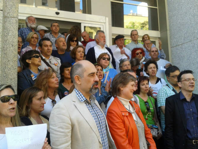 Decenas de personas, en la presentación de los datos de participación de la consulta sanitaria en el Hospital de La Princesa Decenas de personas, en la presentación de los datos de participación de la consulta sanitaria en el Hospital de La Princesa