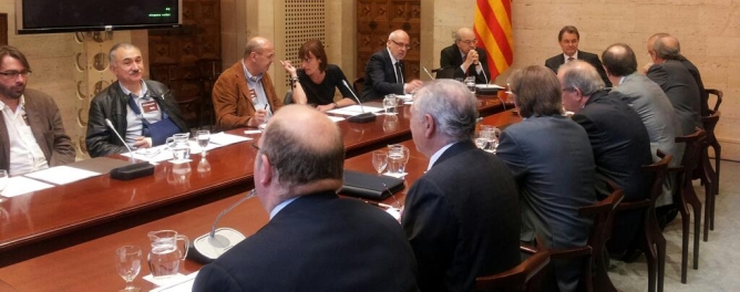 Reunió de l'Acord Estratègic, on estan representats Govern, patronals i sindicats Reunió de l'Acord Estratègic, on estan representats Govern, patronals i sindicats