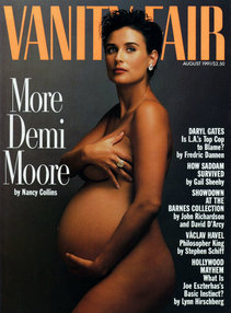La actriz Demi Moore posó desnuda en su séptimo mes de embarazo para la portada de 'Vanity Fair' La actriz Demi Moore posó desnuda en su séptimo mes de embarazo para la portada de 'Vanity Fair'