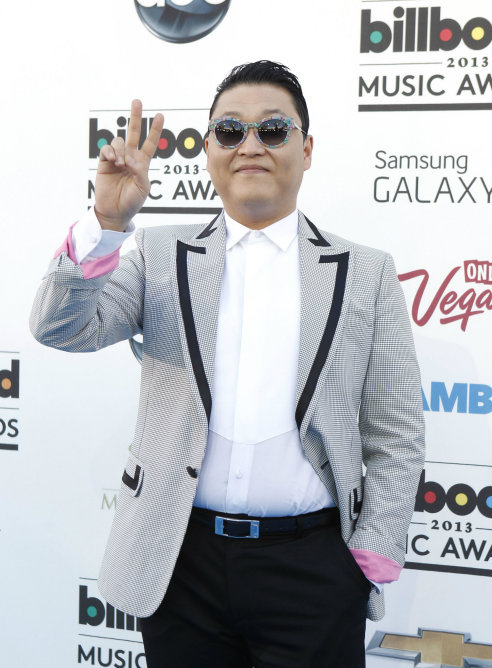 El cantante de Corea del Sur, Psy, en los Premios Billboard de la Música en Las Vegas. El cantante de Corea del Sur, Psy, en los Premios Billboard de la Música en Las Vegas.