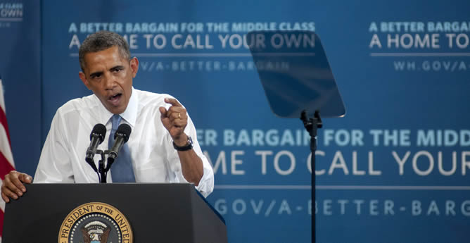 El presidente de Estados Unidos, Barack Obama, ofrece un discurso centrado en la amplia reforma del sistema hipotecario El presidente de Estados Unidos, Barack Obama, ofrece un discurso centrado en la amplia reforma del sistema hipotecario