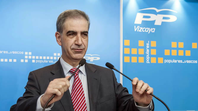 El portavoz del PP vasco y portavoz adjunto del PP en el Congreso de los Diputados, Leopoldo Barreda, durante una rueda de prensa El portavoz del PP vasco y portavoz adjunto del PP en el Congreso de los Diputados, Leopoldo Barreda, durante una rueda de prensa