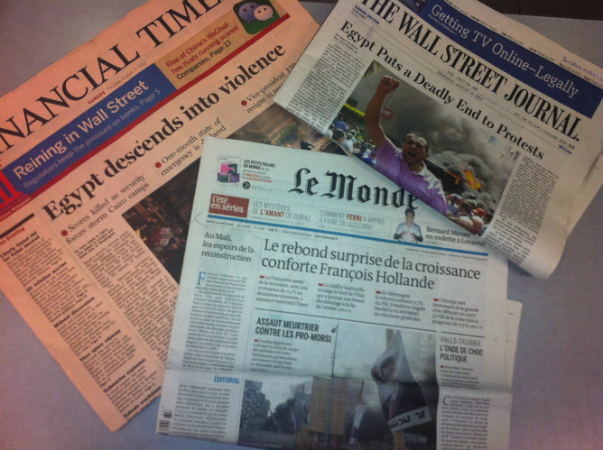 La prensa internacional se vuelca con la masacre vivida este miércoles en Egipto La prensa internacional se vuelca con la masacre vivida este miércoles en Egipto