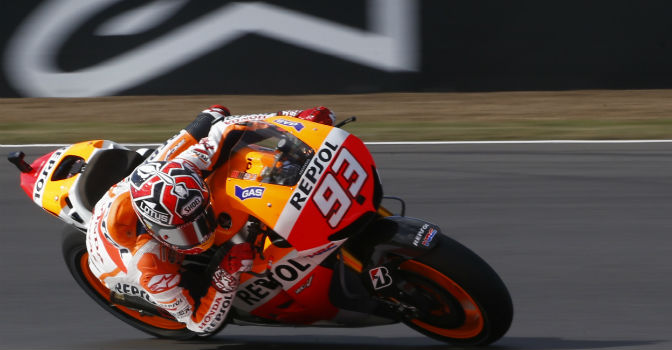 Marc Márquez rueda en Silverstone Marc Márquez rueda en Silverstone
