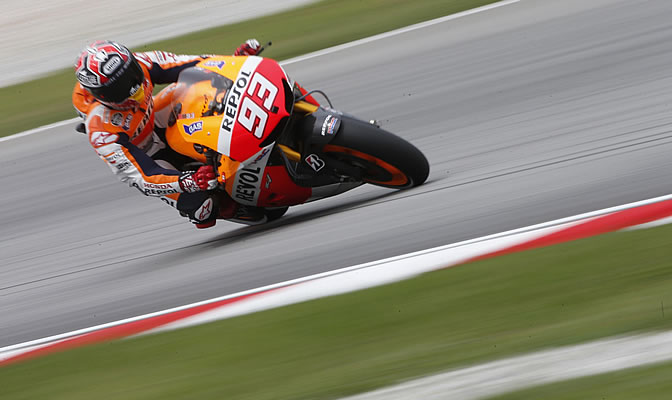 Marc Márquez rueda en el circuito de Malasia Marc Márquez rueda en el circuito de Malasia