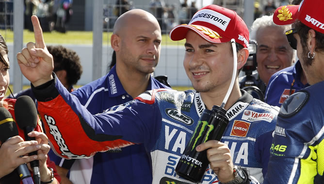 Jorge Lorenzo, tras los entrenamientos en Phillip Island. Jorge Lorenzo, tras los entrenamientos en Phillip Island.