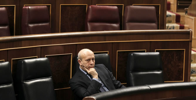 El ministro de Educación, José Ignacio Wert, durante el pleno del Congreso que da luz verde al proyecto de Ley para la Mejora de la Calidad Educativa (Lomce). El ministro de Educación, José Ignacio Wert, durante el pleno del Congreso que da luz verde al proyecto de Ley para la Mejora de la Calidad Educativa (Lomce).