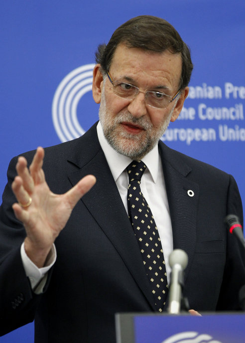 El presidente del Gobierno, Mariano Rajoy, durante la conferencia de prensa que ha ofrecido al termino de la cumbre de Vilna El presidente del Gobierno, Mariano Rajoy, durante la conferencia de prensa que ha ofrecido al termino de la cumbre de Vilna