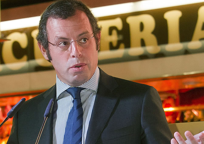 Sandro Rosell, durante un acto publicitario Sandro Rosell, durante un acto publicitario