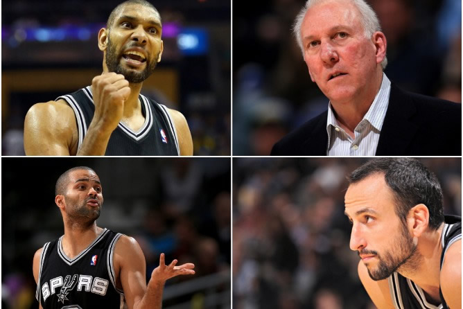 Parker, Duncan, Ginóbili y Popovich Parker, Duncan, Ginóbili y Popovich