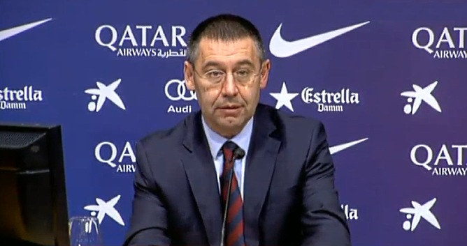 El nou president del FC Barcelona, Josep Maria Bartomeu, en la seva primera roda de premsa El nou president del FC Barcelona, Josep Maria Bartomeu, en la seva primera roda de premsa